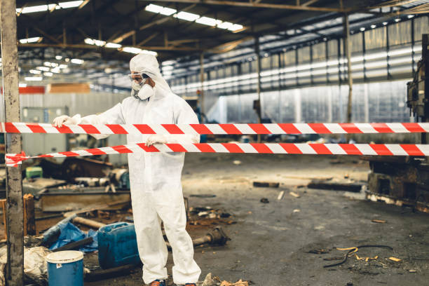 Professional Biohazard technician working in Sturgeon Bay, WI